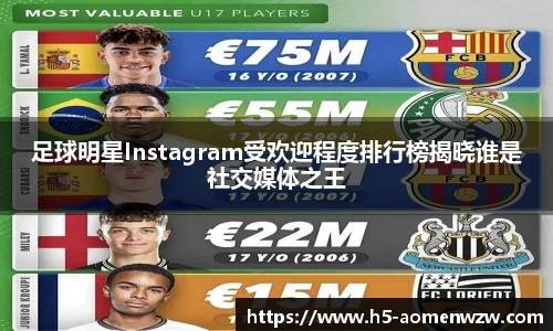 足球明星Instagram受欢迎程度排行榜揭晓谁是社交媒体之王